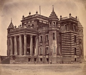 view India: Dilkdosha Palace. Photograph by F. Beato, c. 1858.