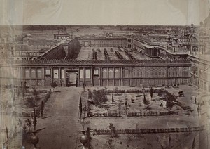 view Lucknow, India: panoramic view from the Kaiser Bagh palace: section three. Photograph by Felice Beato, ca. 1858.