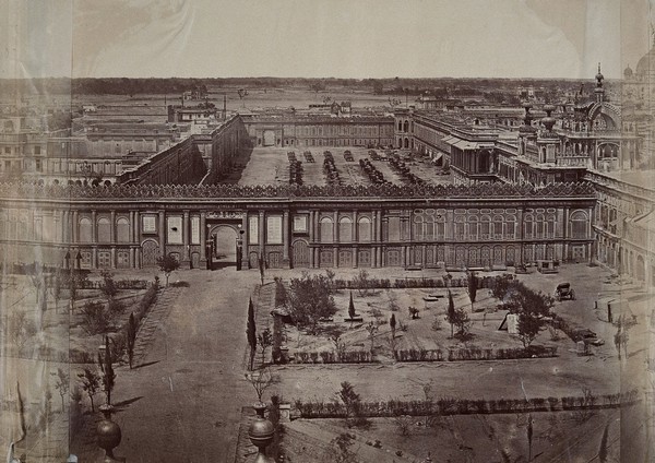 Lucknow, India: panoramic view from the Kaiser Bagh palace: section three. Photograph by Felice Beato, ca. 1858.
