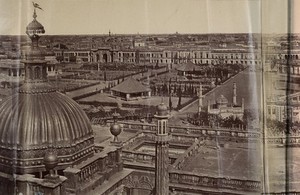 view Lucknow, India: panoramic view from the Kaiser Bagh palace: section five. Photograph by Felice Beato, ca. 1858.