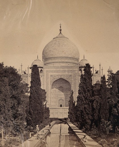 The Taj Mahal, Agra, India. Photograph by Felice Beato, ca. 1858.