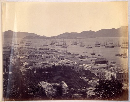 Hong Kong: panoramic view. Photograph by Felice Beato, 1860.