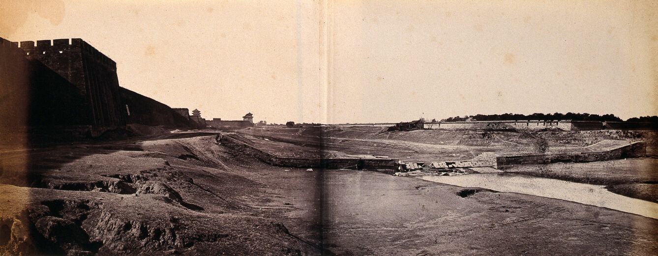 View of the Temple of Earth enclosure, Beijing, China, occupied by the English and French armies on 21st October 1860.