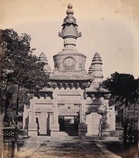 The Lama Temple, near Beijing, China. Photograph by Felice Beato, 1860.