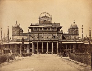 view Lucknow, India: the King of Oudh's residence. Photograph by Felice Beato, 1858.