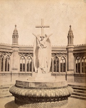 view Kānpur, India: the memorial to the massacre of 1857. Photograph attributed to S. Bourne, 186-.