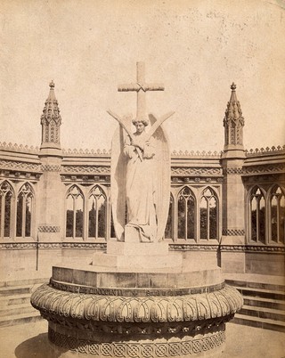 Kānpur, India: the memorial to the massacre of 1857. Photograph attributed to S. Bourne, 186-.