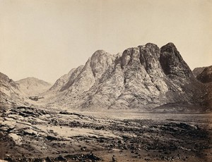 view Mount Horeb, Sinai. Photograph by Francis Frith, 1858.