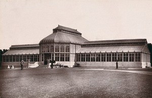 view Port Elizabeth, South Africa: conservatory at St Georges's Park. Woodburytype, 1888, after a photograph by Robert Harris.