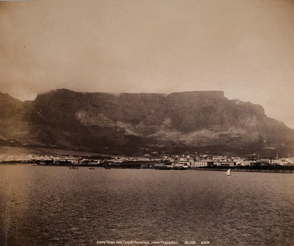 South Africa: Cape Town and Table Mountain from Table Bay. Photograph by George Washington Wilson, 1896.