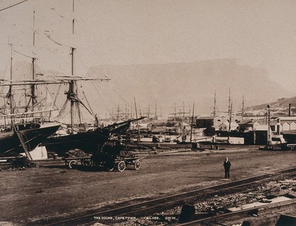 Cape Town, South Africa: The docks at Cape Town. Photograph by George Washington Wilson, 1896.