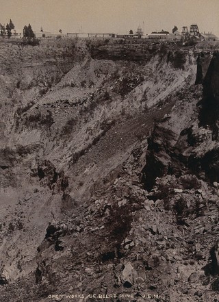 South Africa: an employee of De Beers counting the diamonds mined that day. Photograph by J.E.M., 1896.