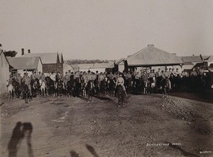 view South Africa: the Bettington's Horse unit. Photograph by Barnett, 1896.