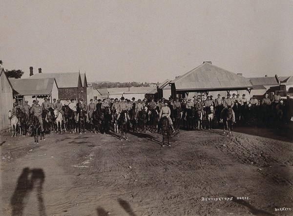 South Africa: the Bettington's Horse unit. Photograph by Barnett, 1896.