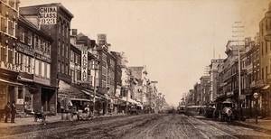 view Market Street, Philadelphia. Photograph by Francis Frith, ca. 1880.