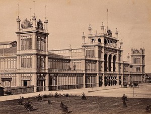 view The Centennial Exposition Building, Philadelphia, Pennsylvania. Photograph, ca. 1880.