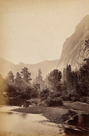 view Glacier Point, Yosemite National Park, California: panoramic view: section one. Photograph, ca. 1880.