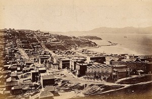 view San Francisco, California: the Golden Gate bay area. Photograph, ca. 1880.