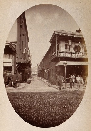 view Bartlett Alley (subsequently Beckett), Chinatown, San Francisco, California. Photograph, ca. 1880.