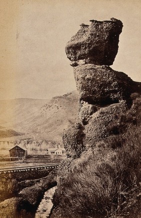 Pulpit Rock, near Echo City, Utah. Photograph, ca. 1880.