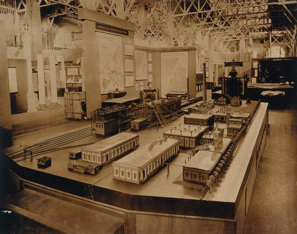 The 1904 World's Fair, St. Louis, Missouri: mining exhibition: model of a Prussian mine. Photograph, 1904.