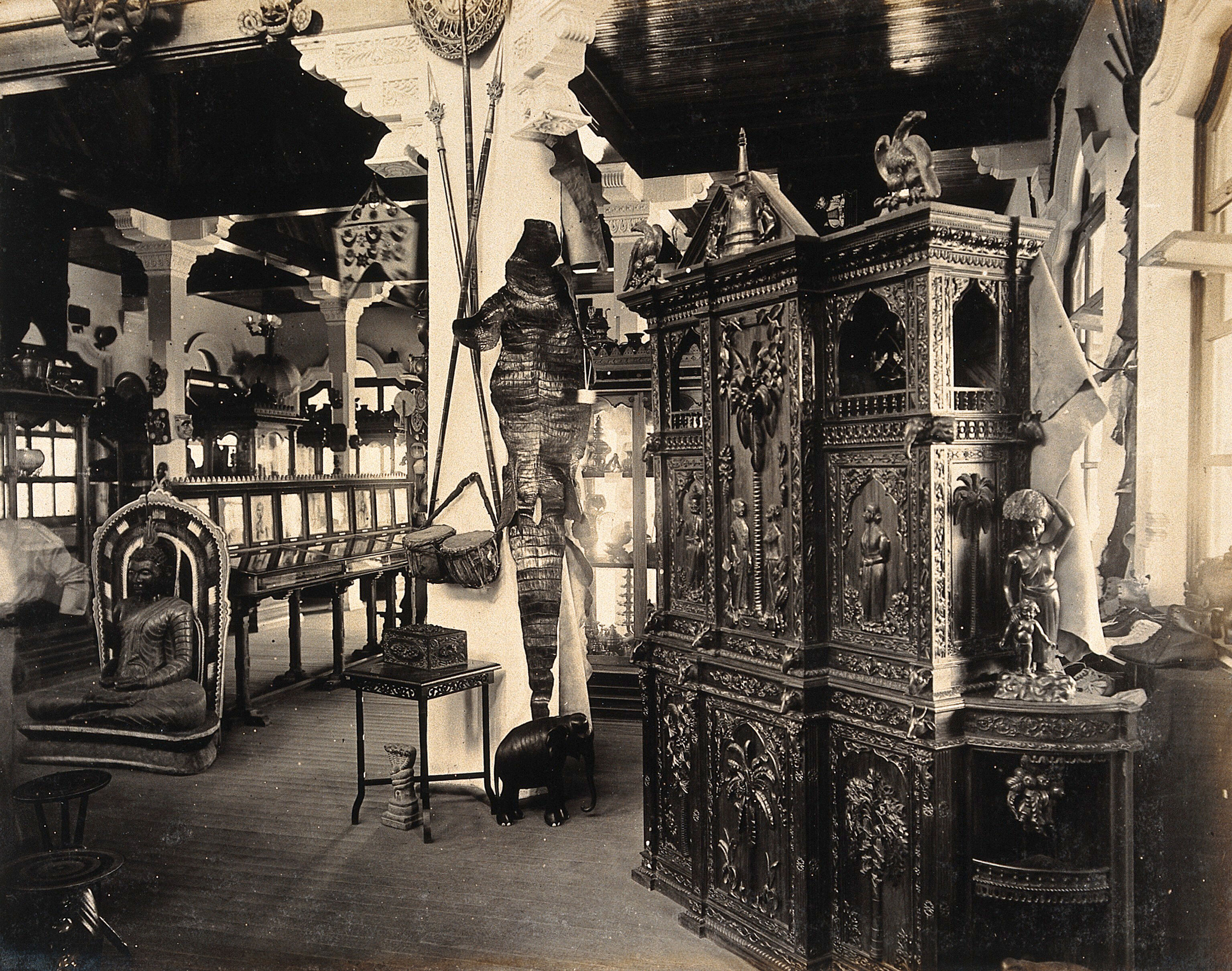 The 1904 World's Fair, St. Louis, Missouri carved furniture and other