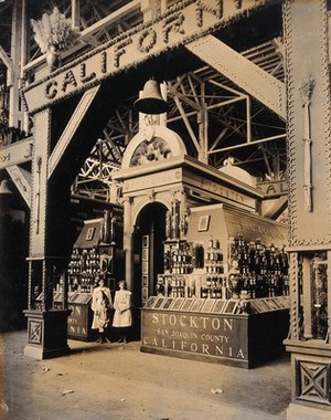 view The 1904 World's Fair, St. Louis, Missouri: a Californian agricultural exhibit. Photograph, 1904.