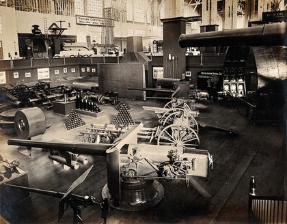 The 1904 World's Fair, St. Louis, Missouri: the Palace of Mines and Metallurgy: machinery manufactured by the Bethlehem Steel Company. Photograph, 1904.