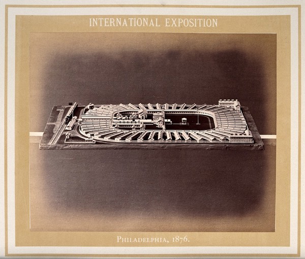 Philadelphia International Exposition, 1876: (Mower or McClellan ?) Hospital, Philadelphia: a model. Photograph, 1876.