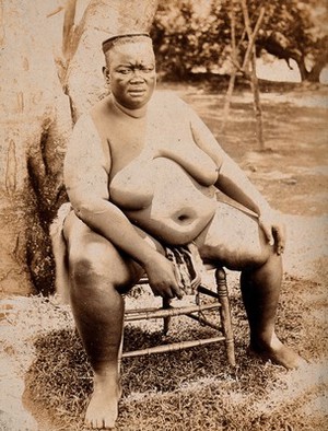 view An African woman. Albumen print.