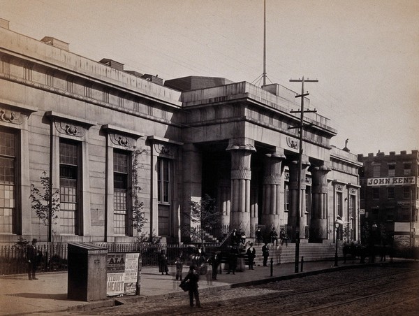 The Tombs prison, Centre Street, New York City. Photograph by Francis Frith, ca. 1880.