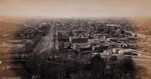 view Washington D.C.: elevated view of the city. Photograph by Francis Frith, ca. 1880.