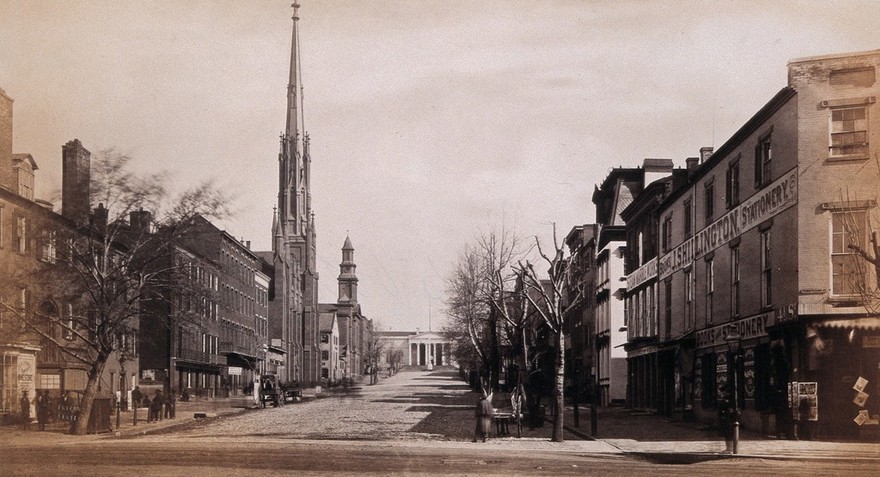 Washington D.C: Pennsylvania Avenue and 4 street (?). Photograph by Francis Frith, ca. 1880.