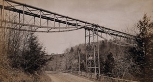 view A pipe aqueduct (the Wissahickon aqueduct?), Philadelphia, Pennsylvania. Photograph, ca. 1880.