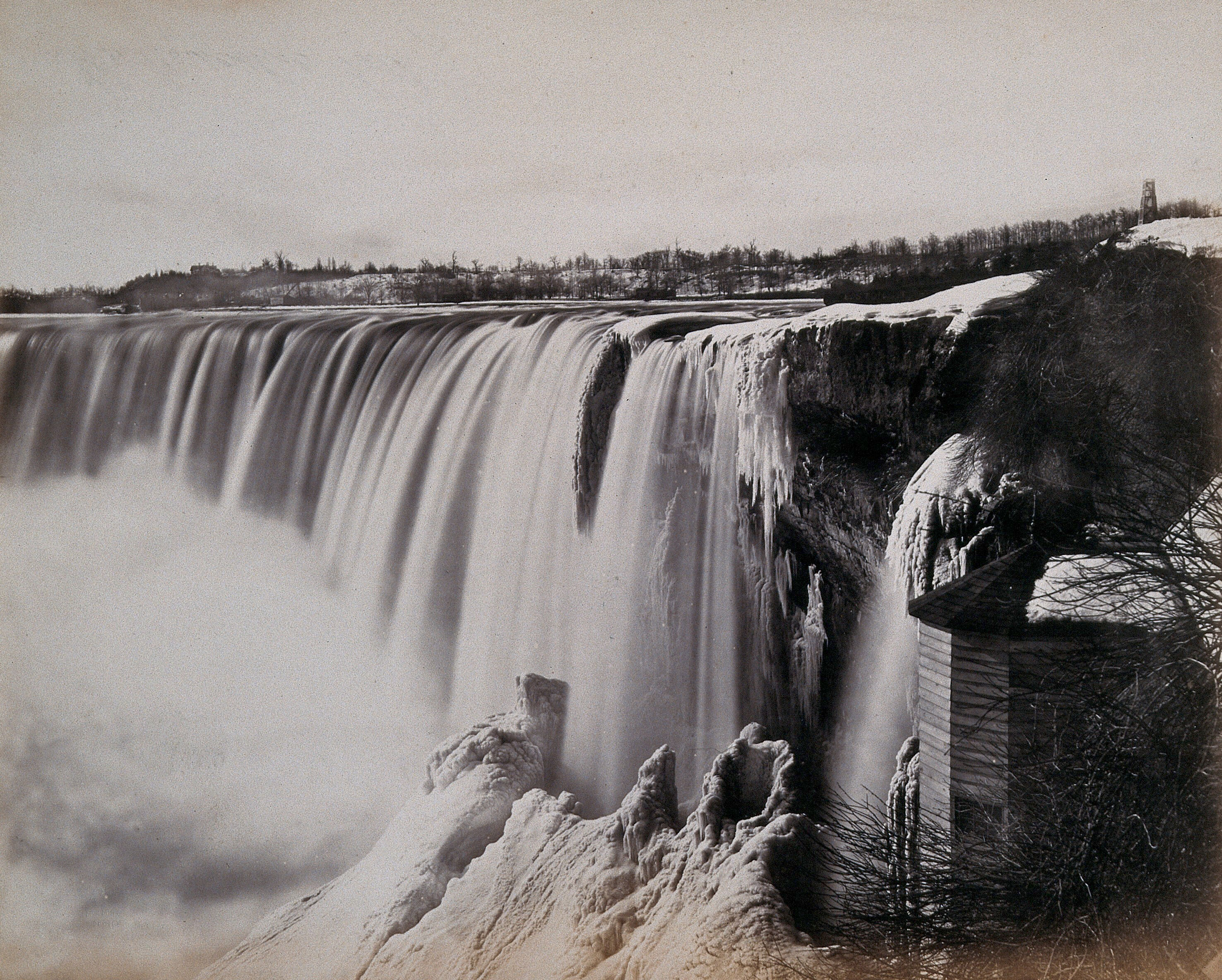 Niagara Falls Canada The Horseshoe Or Canadian Fall In Winter
