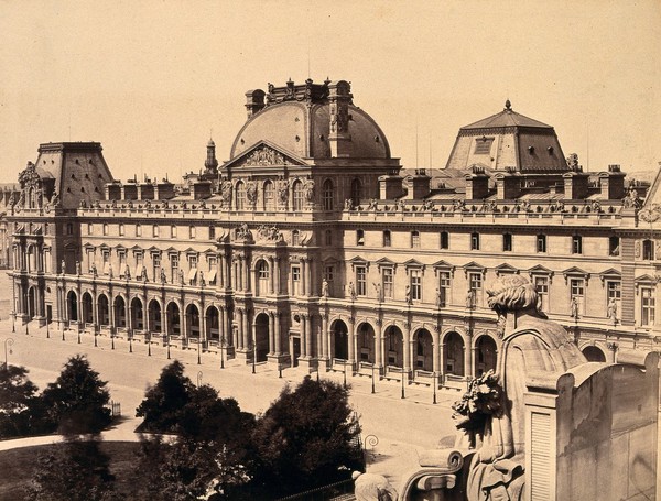 Musée du Louvre, Paris, France: Pavillon Richelieu. Photograph by A. Quinet, ca. 1860.