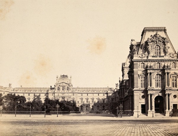 Tuileries Palace, Paris, France. Photograph by Achille Quinet, ca. 1860.