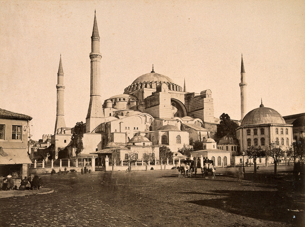 Aya Sophia, Istanbul, Turkey. Photograph by Guillaume Berggren, ca. 1880., 1880, by Guillaume Berggren