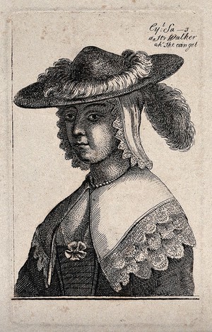 view A prostitute with her name and charges. Etching by a follower of Wenceslaus Hollar, 180- (?).