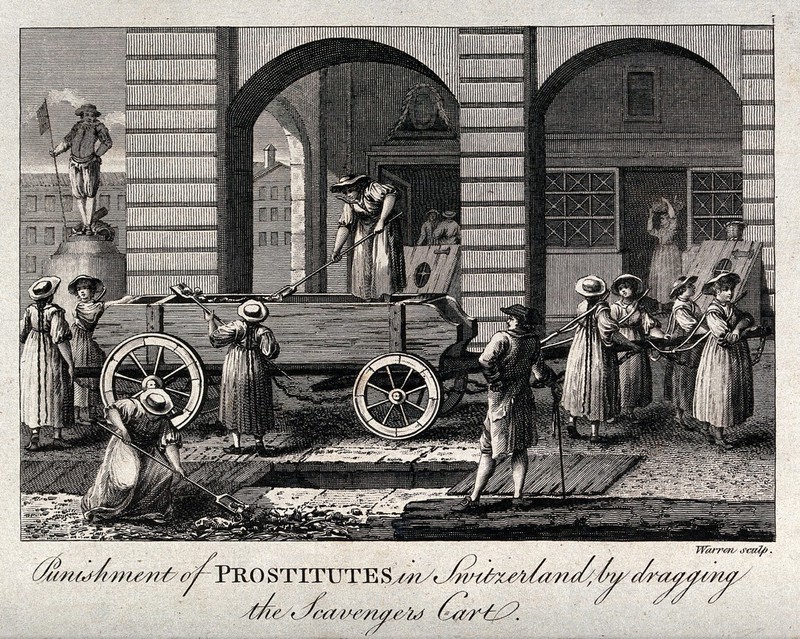 ●The Prostitution Sex workers in Bern, Switzerland, being punished by collecting