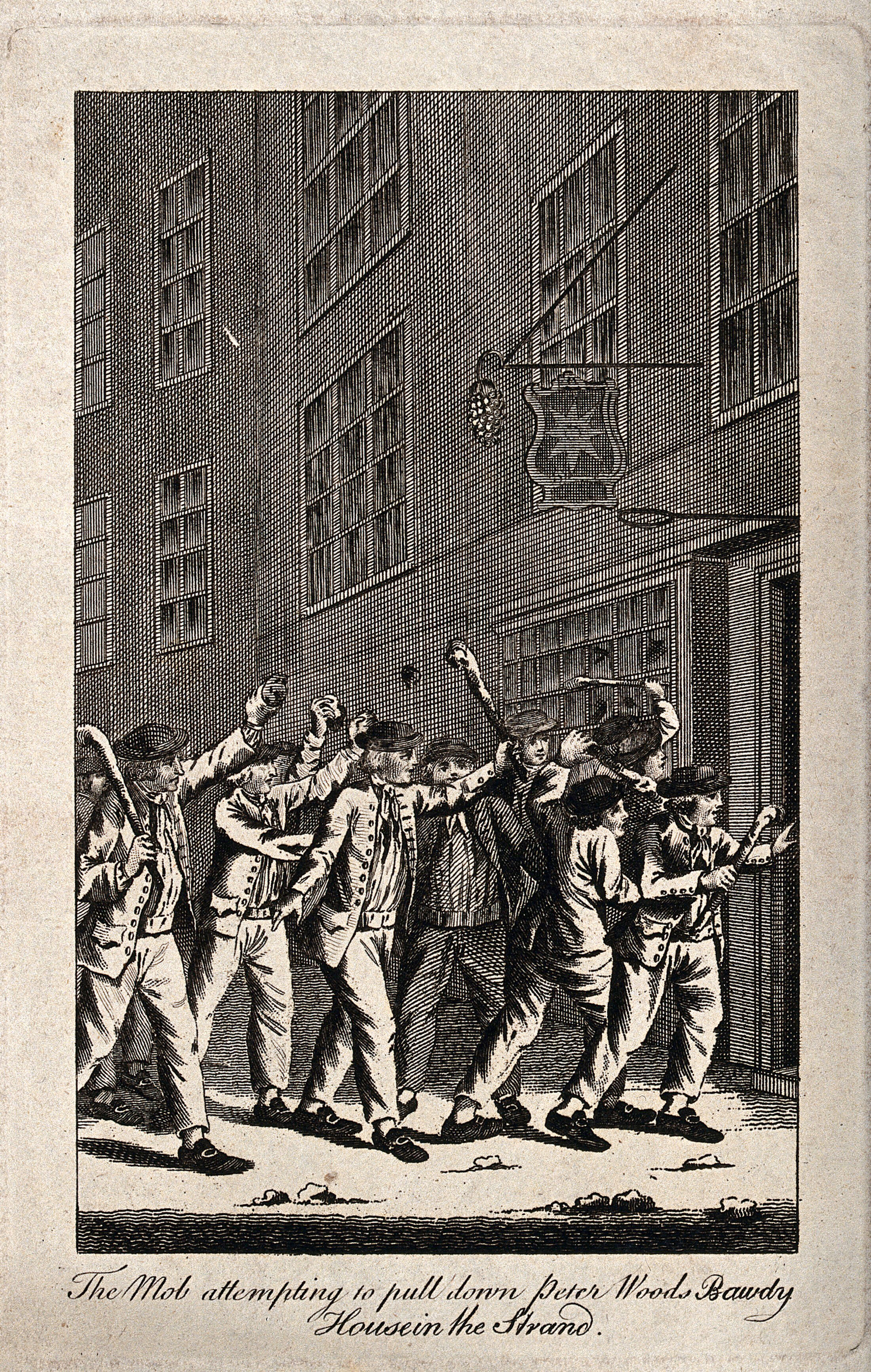 Men With Clubs Break Down The Door Of A London Brothel To Take
