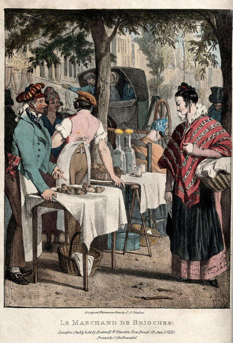 A street market in