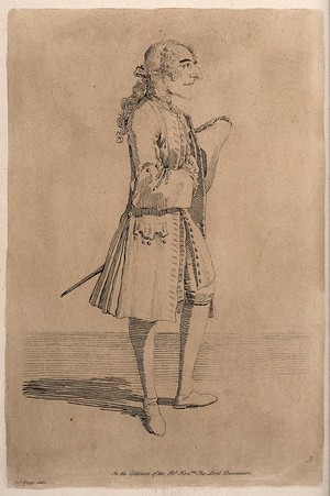 view A man, possibly William Conolly, wearing a frock coat and a wig, holding a tricorn hat under his left arm. Etching by Arthur Pond after P.L. Ghezzi.