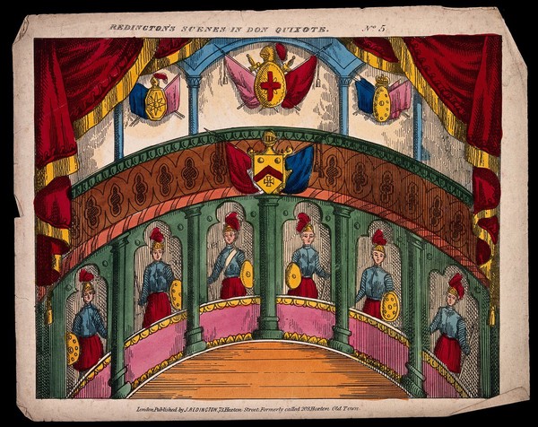 Scenery to be used in a toy theatre. Coloured lithograph.