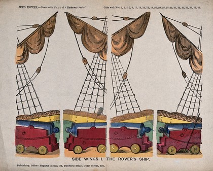 Scenery to be used in a toy theatre. Coloured lithograph.