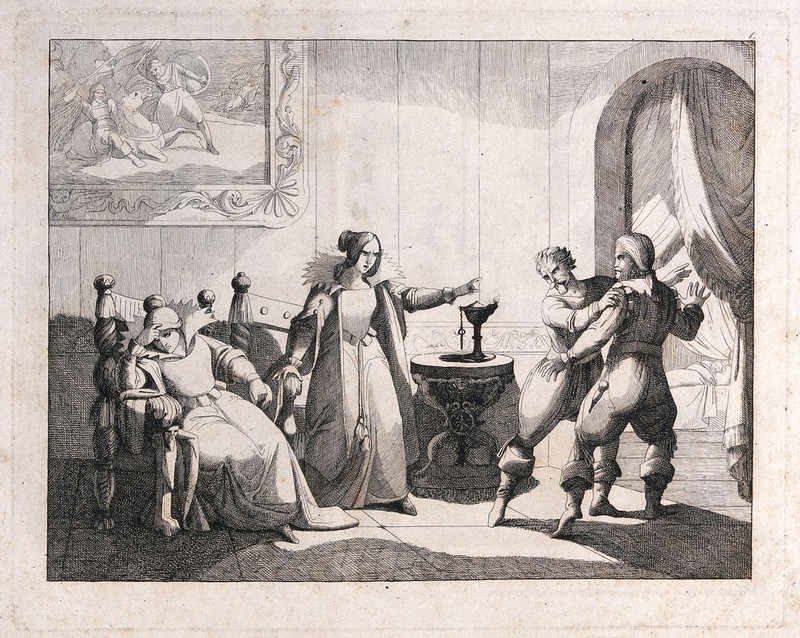 Beatrice Cenci and her stepmother Lucrezia incite Olimpio Calvetti