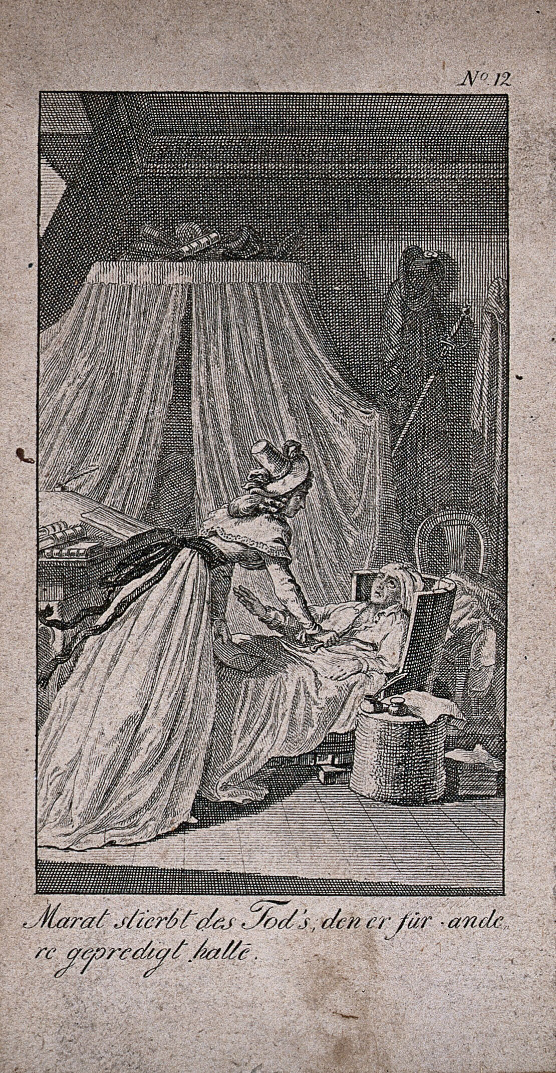 The assassination of Jean Paul Marat: Charlotte Corday is ...