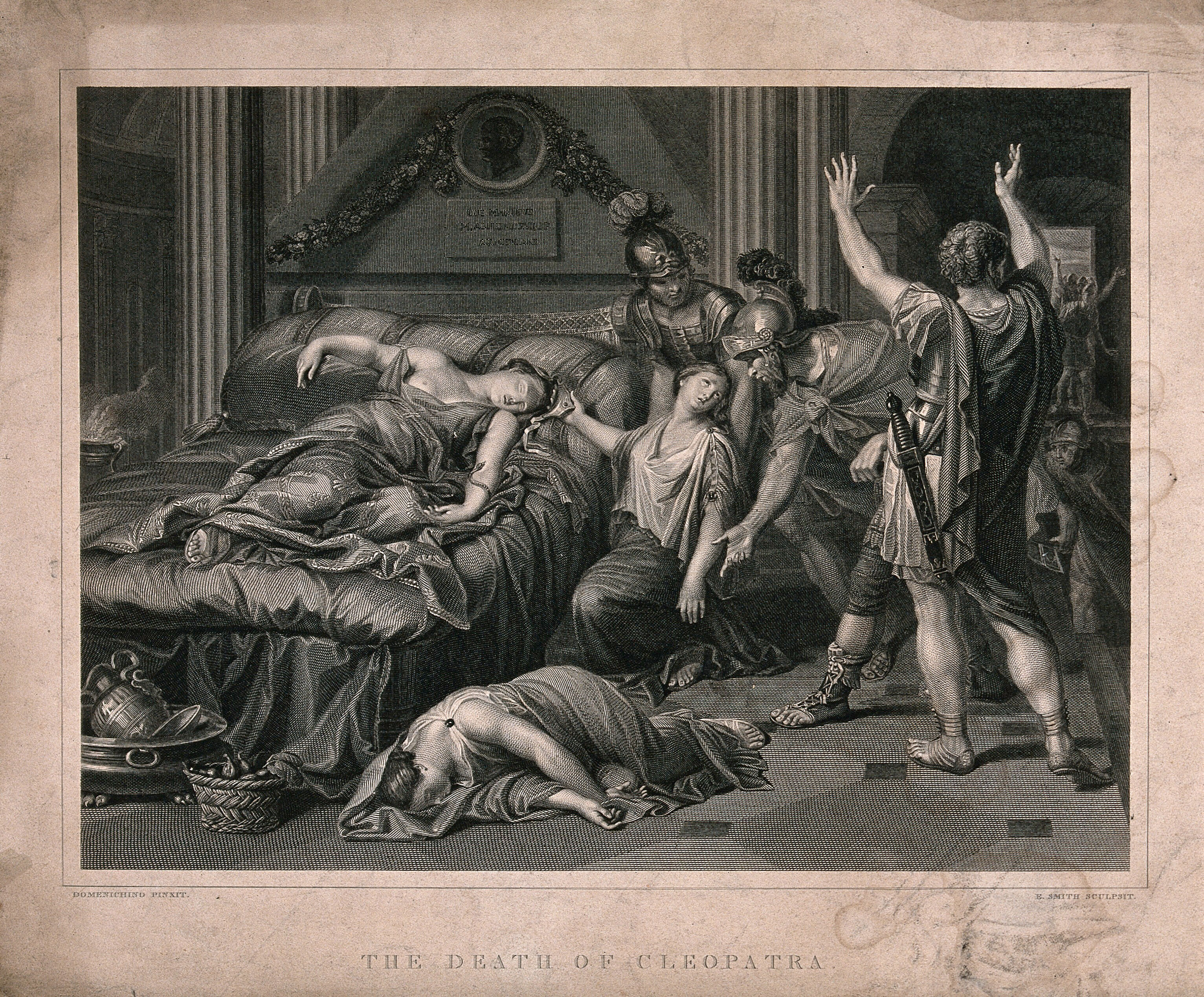 The Suicide Of Cleopatra Roman Soldiers Discover Cleopatra Lying