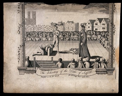 The beheading of the Duke of Suffolk. Engraving by G. Terry.