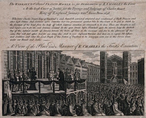 The beheading of Charles I outside Banqueting Hall